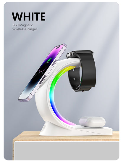 4-in-1 Magnetic Wireless Charger with RGB Light