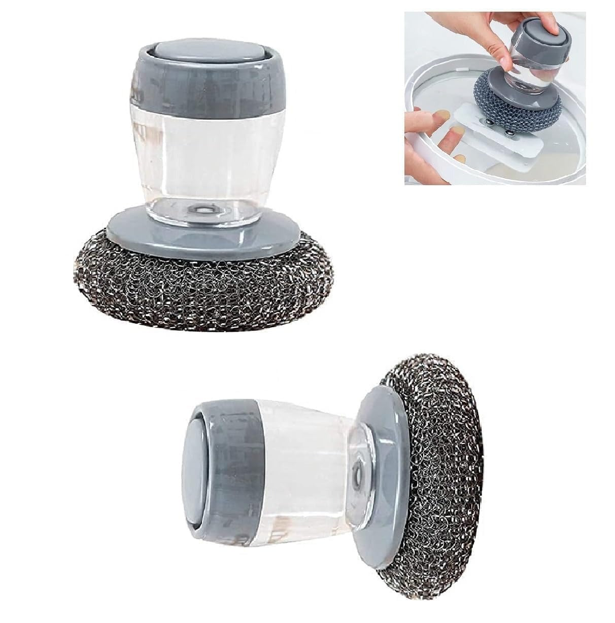Soap Dispensing Scrubber Brush - Pack of 3
