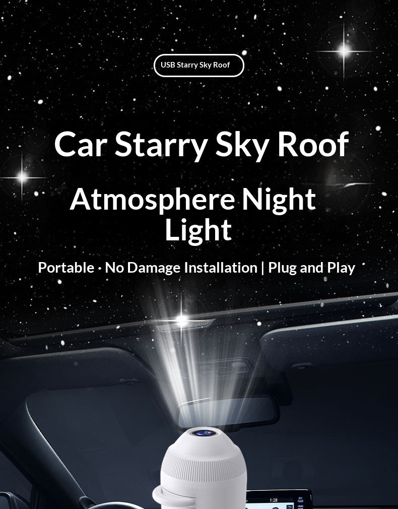 Starry Night Light Projector - Bedroom Ambiance Galaxy Star Projection Lamp for Romantic Ceiling Decor