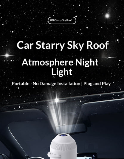 Starry Night Light Projector - Bedroom Ambiance Galaxy Star Projection Lamp for Romantic Ceiling Decor