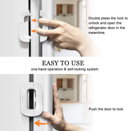 Child Safety Refrigerator Lock | Self-Adhesive Fridge & Freezer Door Lock