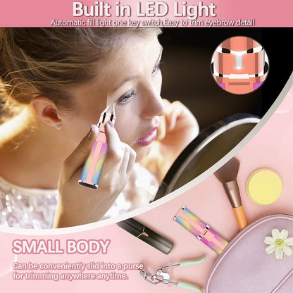 2-in-1 Electric Eyebrow Trimmer & Facial Hair Remover | Rechargeable Beauty Shaver