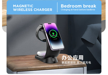 4-in-1 Magnetic Wireless Charger with RGB Light
