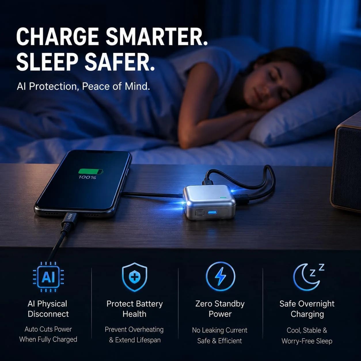 PopGuard 140W Automatic Charging Disconnector – Smart Auto Power Cut-Off Battery Protector