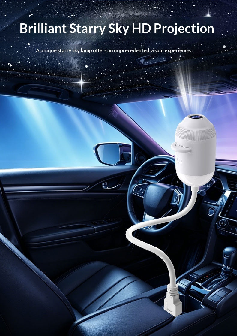 Starry Night Light Projector - Bedroom Ambiance Galaxy Star Projection Lamp for Romantic Ceiling Decor