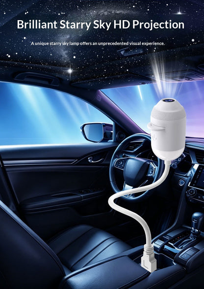 Starry Night Light Projector - Bedroom Ambiance Galaxy Star Projection Lamp for Romantic Ceiling Decor