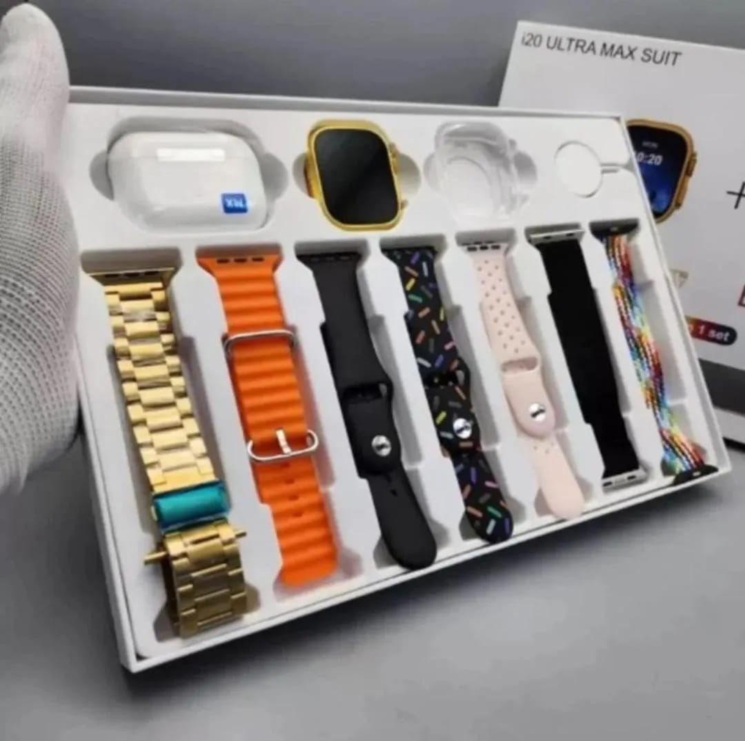 I20 Ultra Max 10-in-1 Smart Watch with Wireless Earbuds